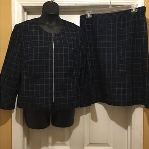 Black Mini Pencil Skirt Set for Work